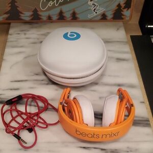 Beats by Dre Mixr On-Ear Headphones - Orange and White
